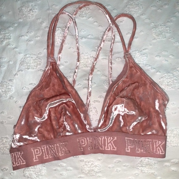 Velvet Pink Bralette - Picture 1 of 6